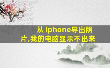 从 iphone导出照片,我的电脑显示不出来